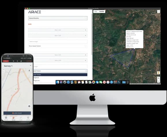 Airace One mobile survey app interface
