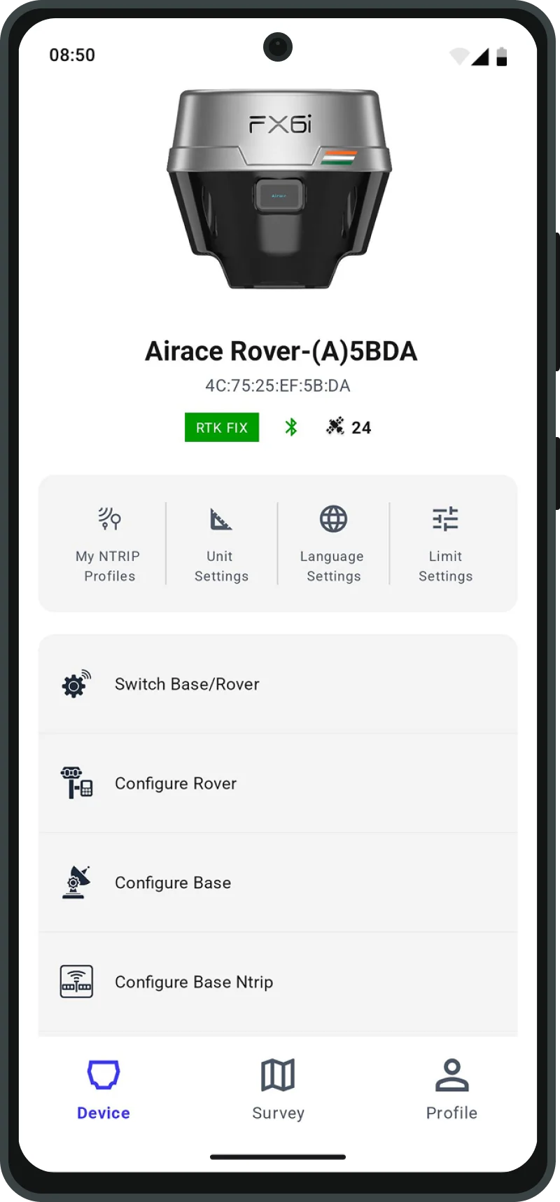 Airace One mobile survey app